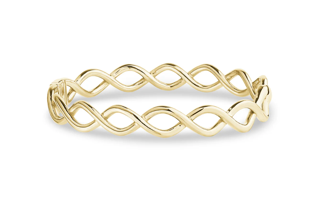 ARZ Steel Gold Infinity Wave Bangle – The Vault Jewelry Halifax