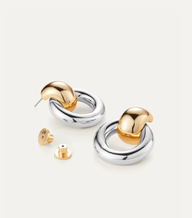 Jenny Bird Two Tone Mega Puffy Faye Earrings