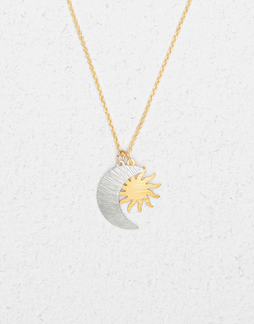 Holly Yashi Two Tone Sun And Moon Necklace
