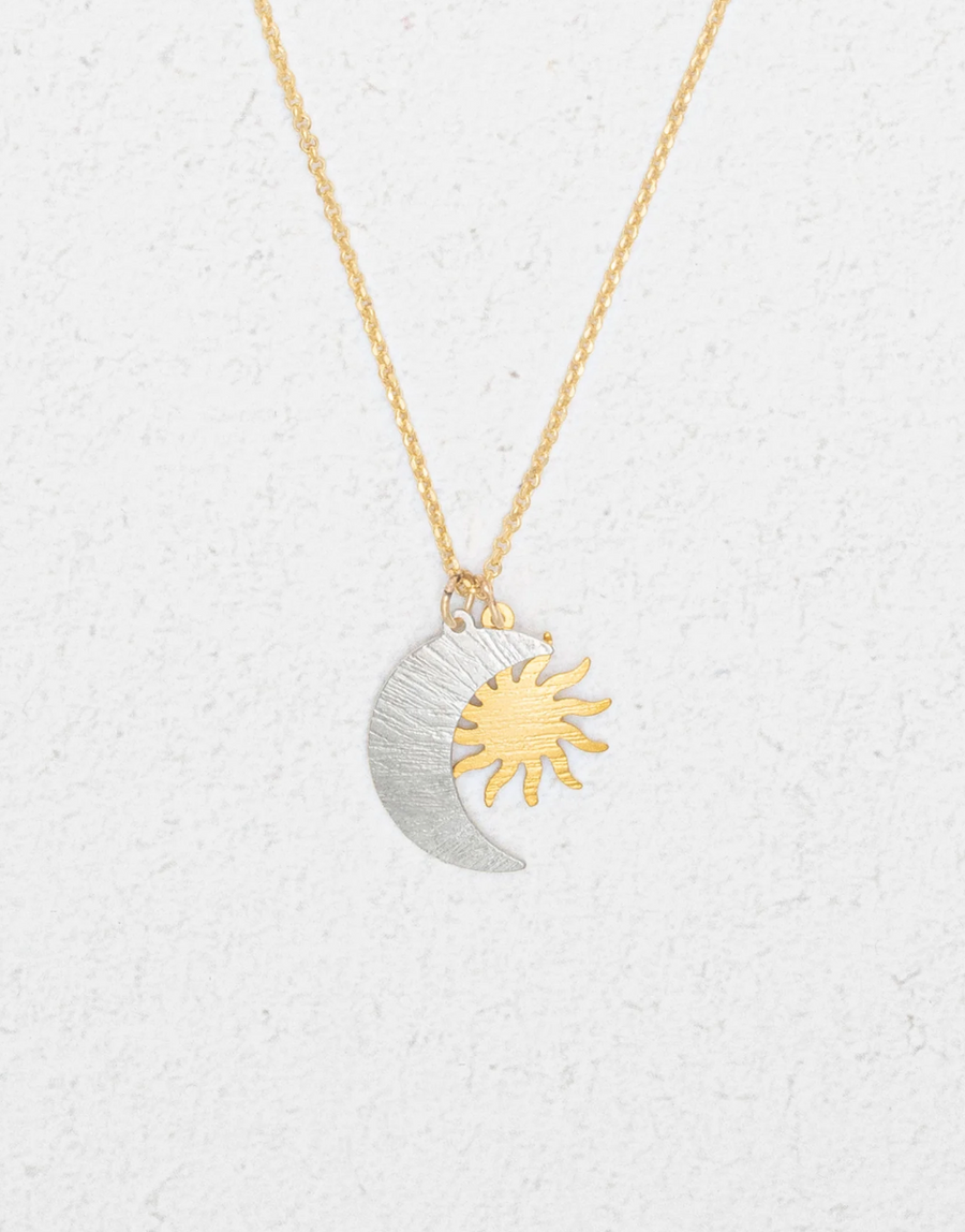Holly Yashi Two Tone Sun And Moon Necklace