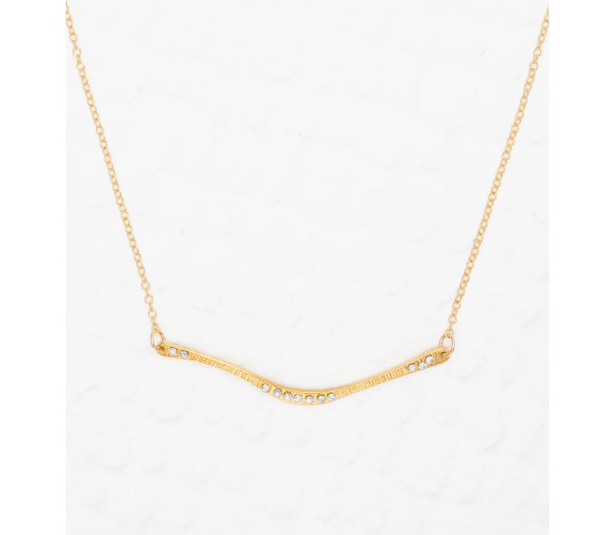 Holly Yashi Gold Zara Bar Necklace