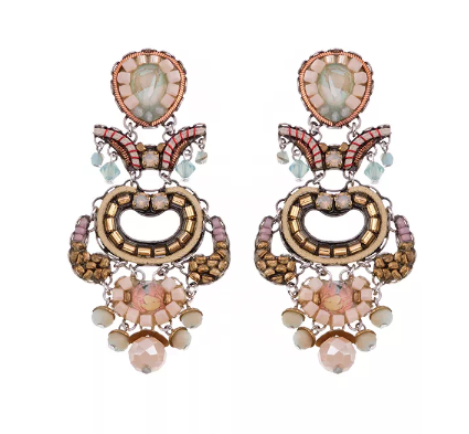 Ayalabar Pale Pink Spring Inspiration Large Miu Earrings