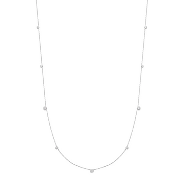 Ania Haie Silver Bezel CZ Station Slider Necklace