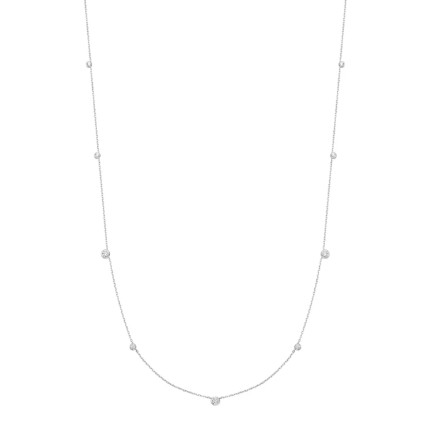 Ania Haie Silver Bezel CZ Station Slider Necklace