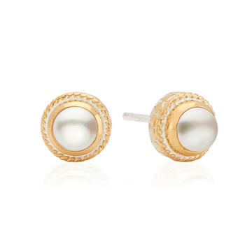 Anna Beck Gold Halo Pearl Studs