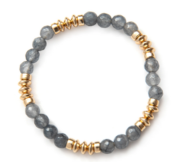 Beblue Gold Happy In Grey 'Be Brazen' Bracelet