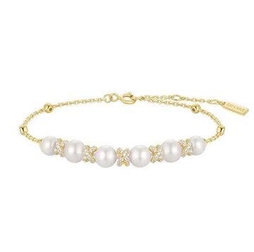 Ania Haie Gold Braided Shell Pearl Bracelet