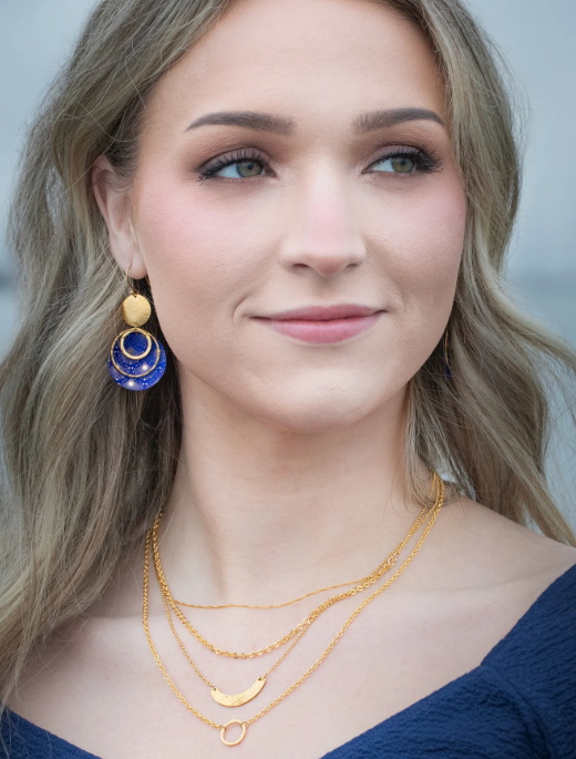 Holly Yashi Midnight Blue Atlas Earrings