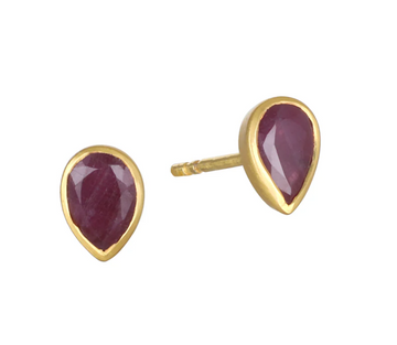 Satya Gold All Love Garnet Studs