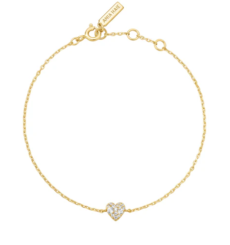 Ania Haie Gold Sweetheart Pave Bracelet