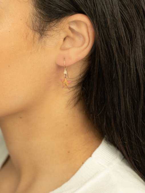 Holly Yashi Peach 'Carmel' Earrings