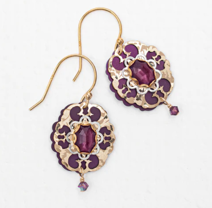 Holly Yashi Royal Purple Anastasia Earrings
