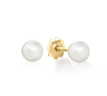 Birks 18kt Freshwater Pearl Baby Earrings