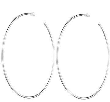 Marseille Sterling Silver Extra Large Post Hoops