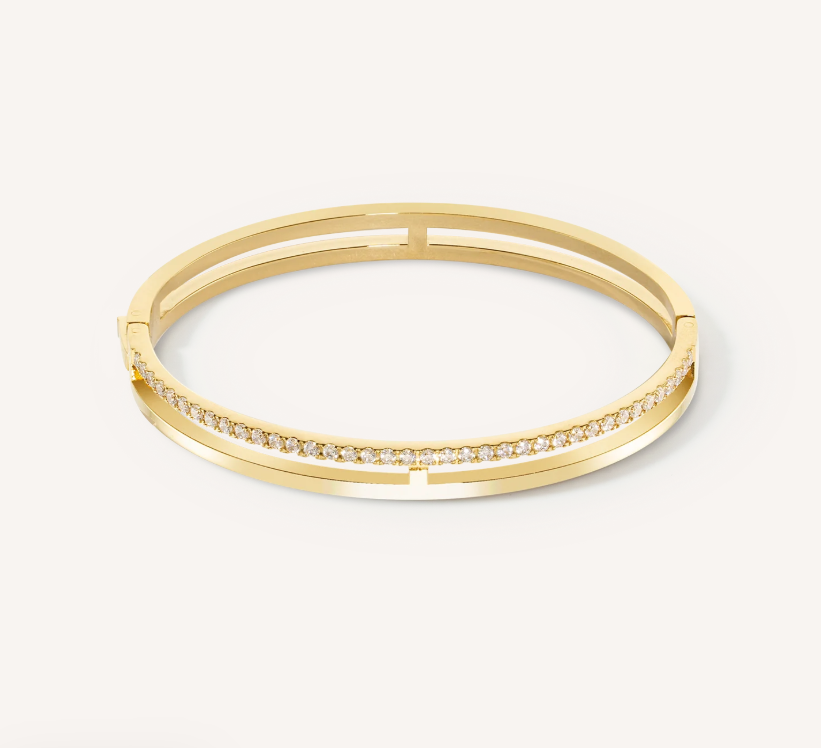 Coeur De Lion Eternal Unity Gold Bangle 19cm