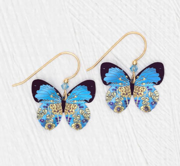 Holly Yashi Blue Radiance Blooming Butterfly Earrings