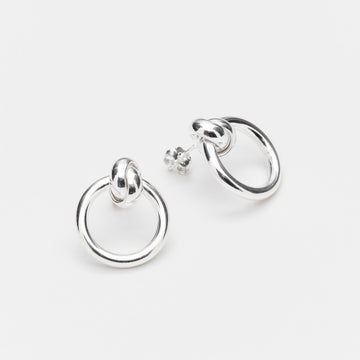 Marseille Sterling Silver Large Knot Knocker Studs
