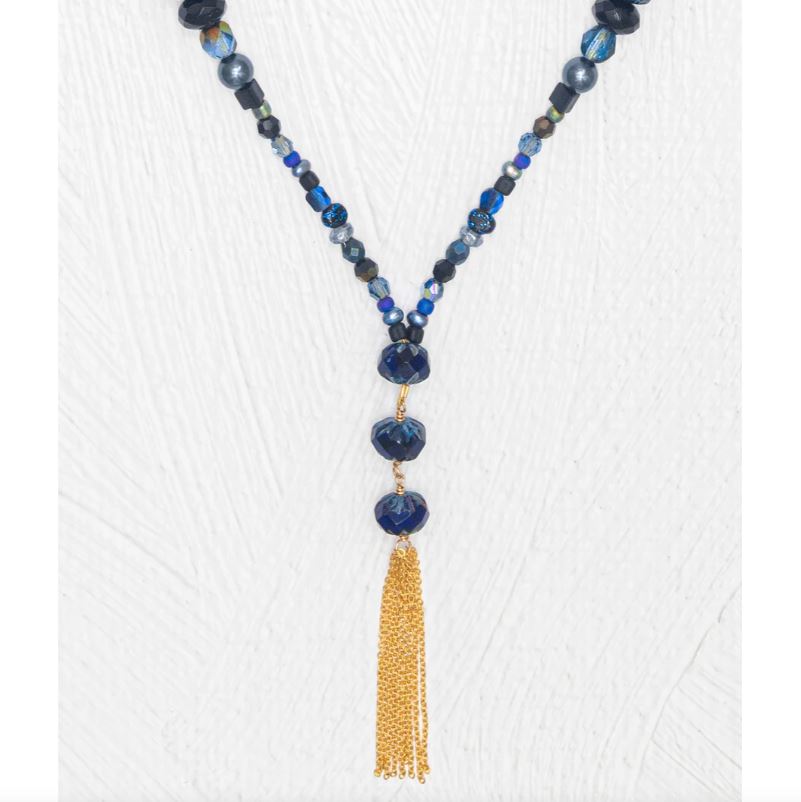 Holly Yashi Sheba Beaded Fringe Necklace