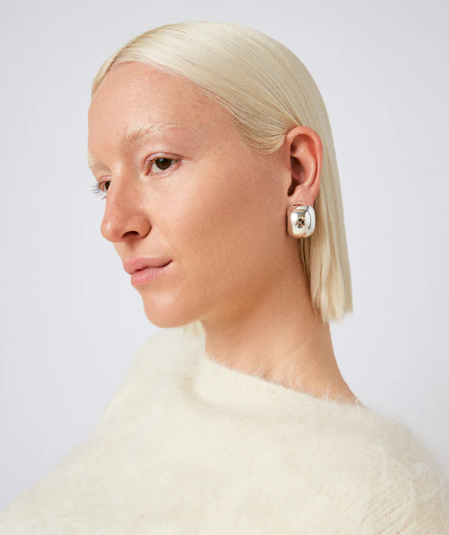 Jenny Bird Silver Gemma Hoops