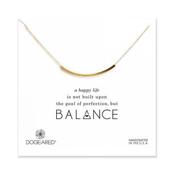 Dogeared Gold 'Balance' Curve Slider Necklace