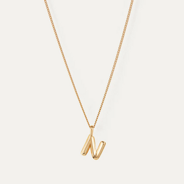 Jenny Bird Small Gold Monogram N Necklace