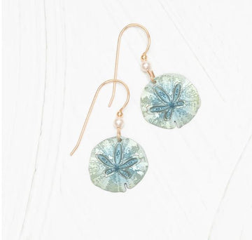 Holly Yashi Sage Sand Dollar Sandra Earrings