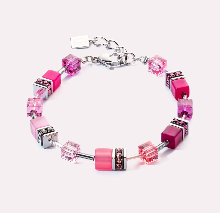 Coeur De Lion GeoCUBE Iconic Viva Magenta Bracelet