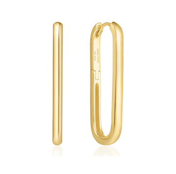 Ania Haie Gold Tube Oversized U Hoops