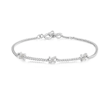 Ania Haie Silver Cross Station Bracelet