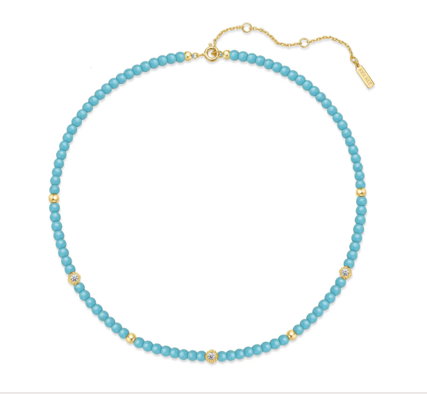 Ania Haie Gold Turquoise Beaded Necklace