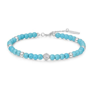 Ania Haie Silver Created Turquoise Bracelet