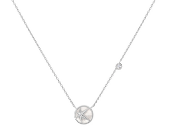 Ania Haie Silver Starry Mother Of Pearl Necklace