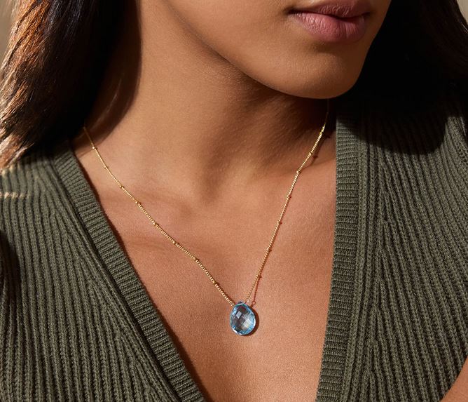 Satya Blessed Abundance Blue Topaz Necklace
