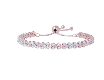 Bronzallure Double Row CZ Tennis Bracelet