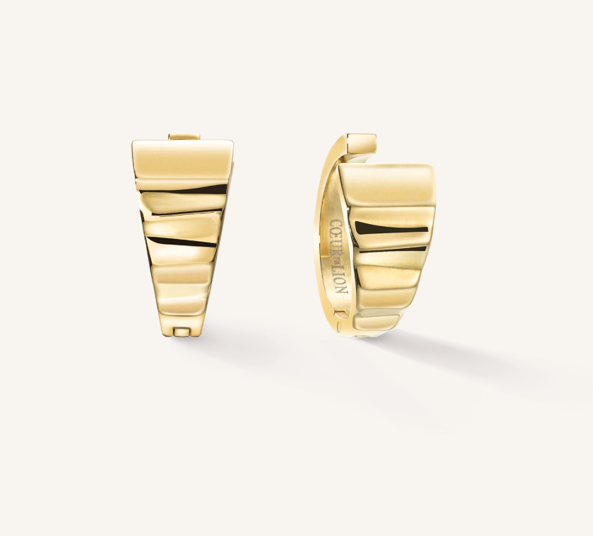 Coeur De Lion Gold Creole Wave Huggie Hoops