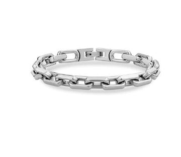 ARZ Steel 7mm Rectangular Link Bracelet 8