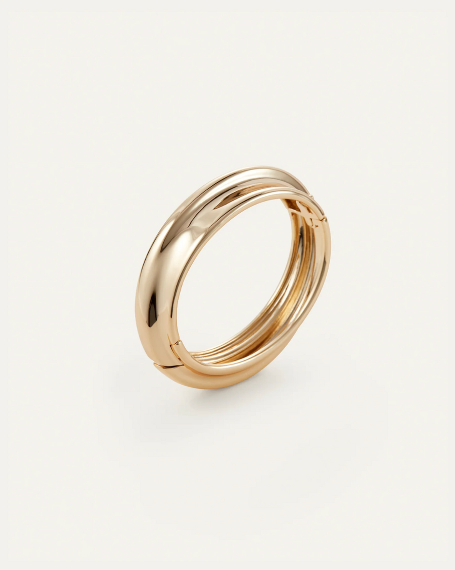 Jenny Bird Gold Lennon Bangle Size Large