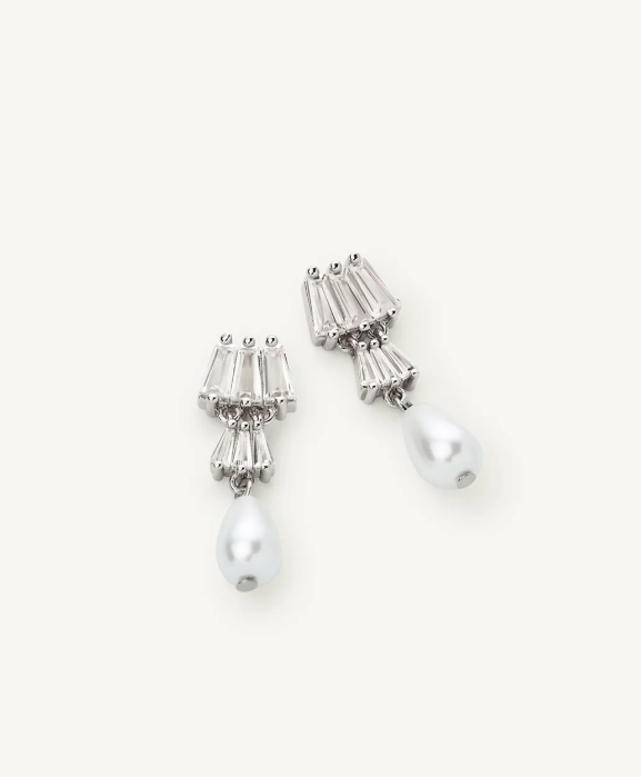 Olive And Piper Silver Rue Drops Earrings