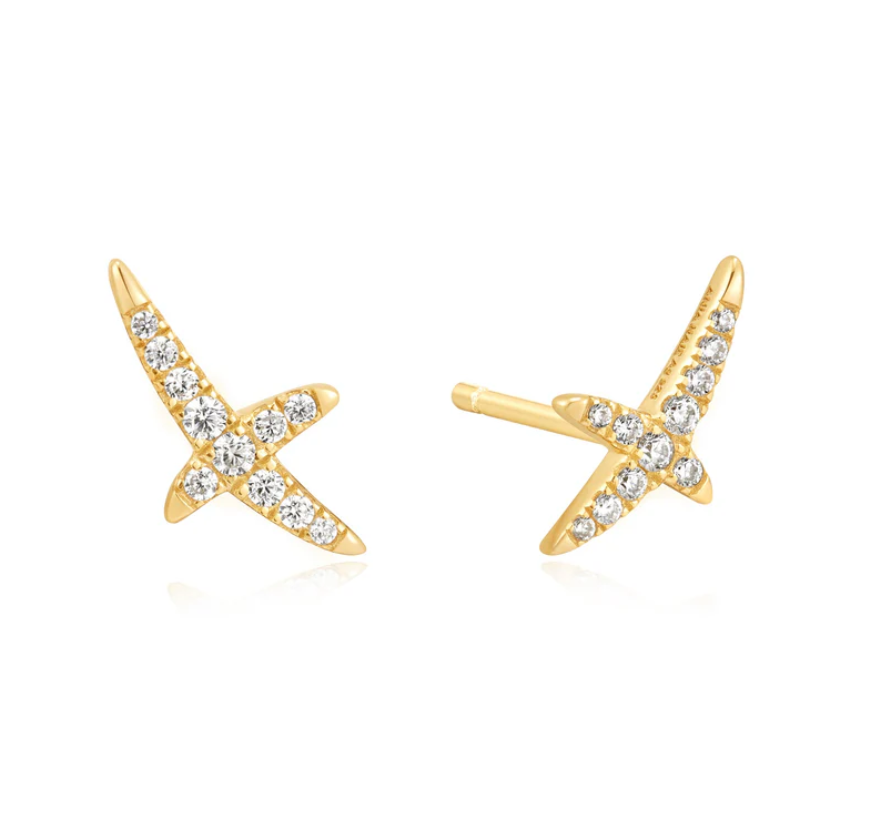 Ania Haie Gold Pave Kiss Studs