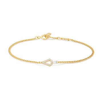 Ania Haie Gold Geometric Cubic Zirconia Bracelet