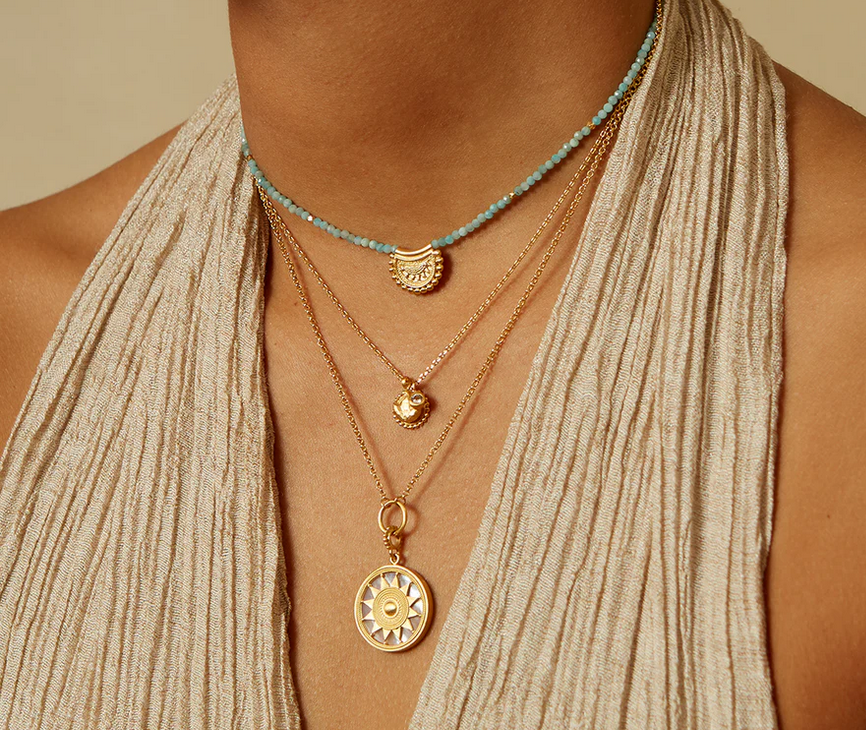 Satya Gold 'Inward Journey' Mandala Necklace