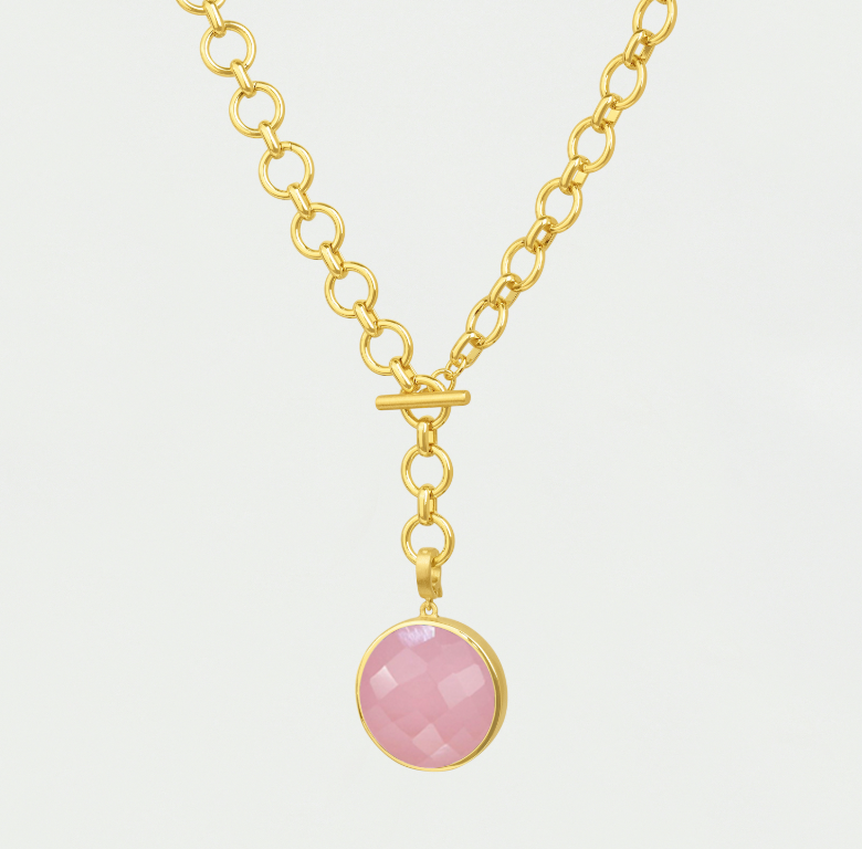 Dean Davidson Pink Chalcedony Knockout Statement Collar