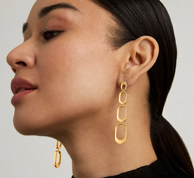 Dean Davidson Gold Bleecker Statement Drop Earrings