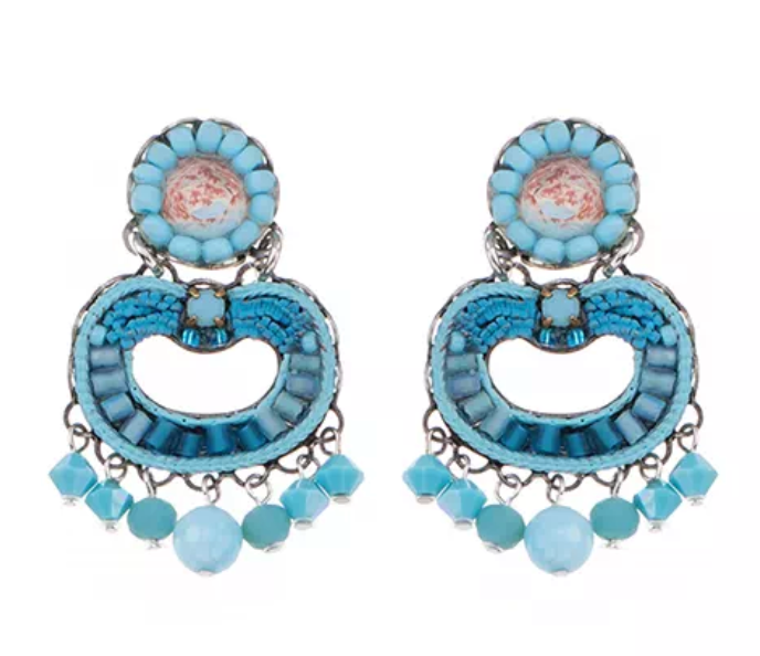 Ayalabar Turquoise Morning Jacket Leverback Hook Moe Earrings