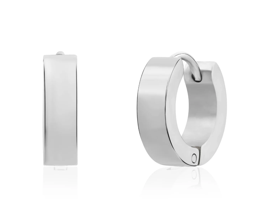 ARZ Steel 13mm Huggie Hoops