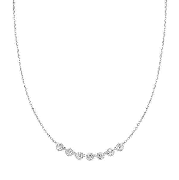 Ania Haie Silver Pave Multi Beaded Chain Necklace