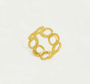 Dean Davidson Gold Crosby Link Ring Size 8