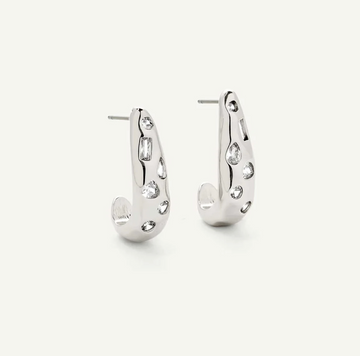 Olive And Piper Silver Ren Hoop Earrings