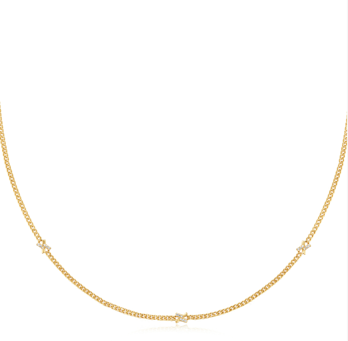 Ania Haie Gold Cross Station Necklace