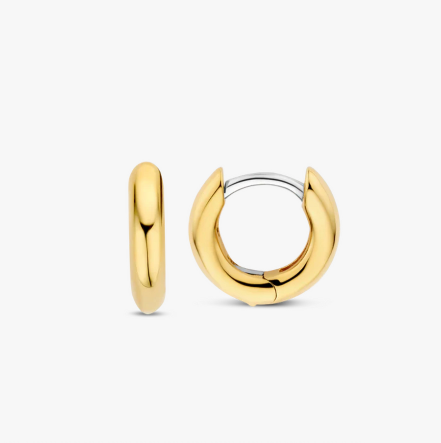 Ti Sento Gilded Gold Roundd Mini Huggie